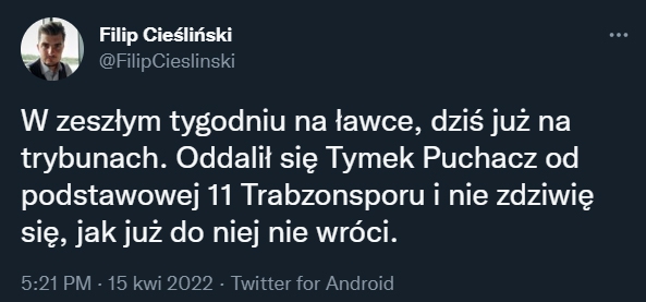 Problemy Tymoteusza Puchacza w Turcji...